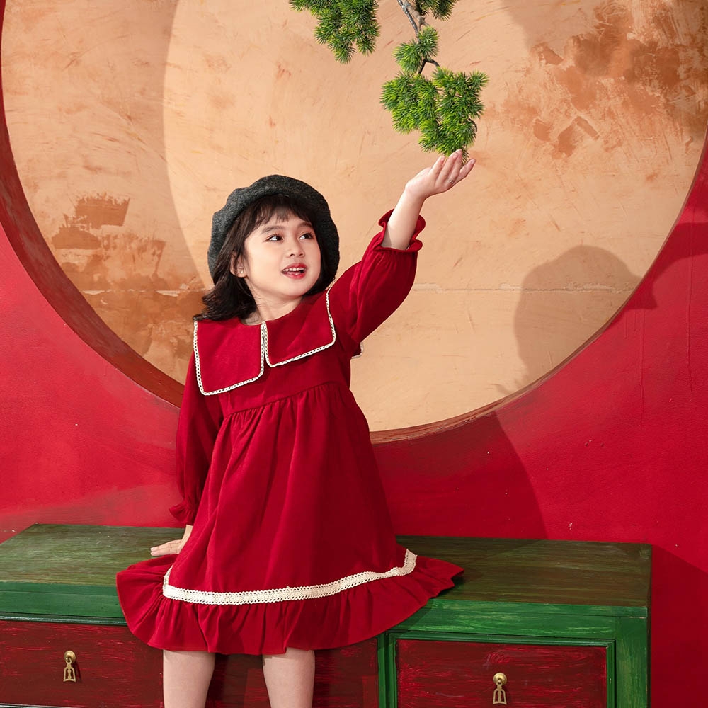 Giá tận gốc Váy body tết trẻ em sườn xám cho bé gái NGẮN Váy đầm sườn xám nhung  đỏ cách tân trung hoa cho bé gái BéXinhShop  Lazadavn