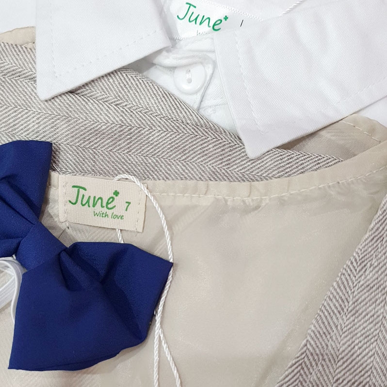 Đồ vest bé trai set Gile công tử 4 món có kèm áo sơ mi và nơ cổ MamLa