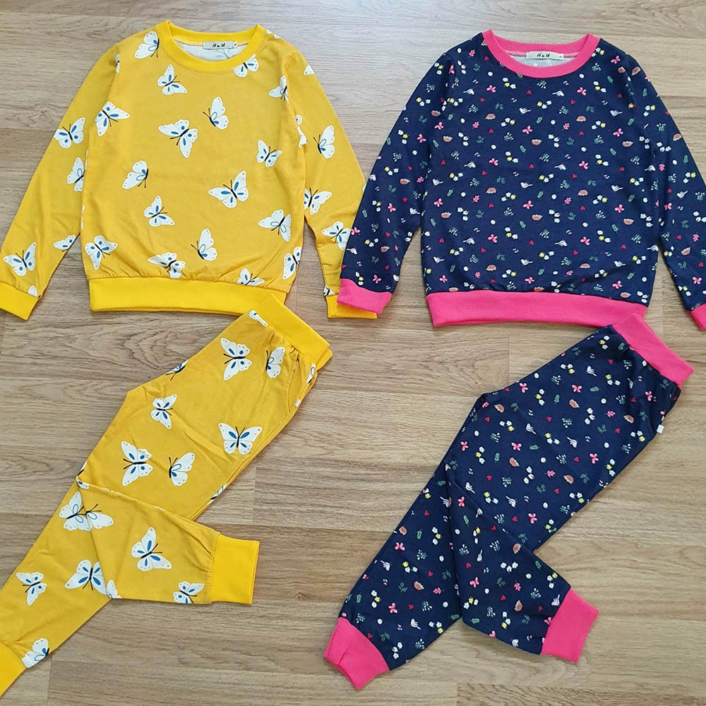 Đồ bộ mặc nhà mặc ngủ thun cotton H&M cho bé trai bé gái MamLa