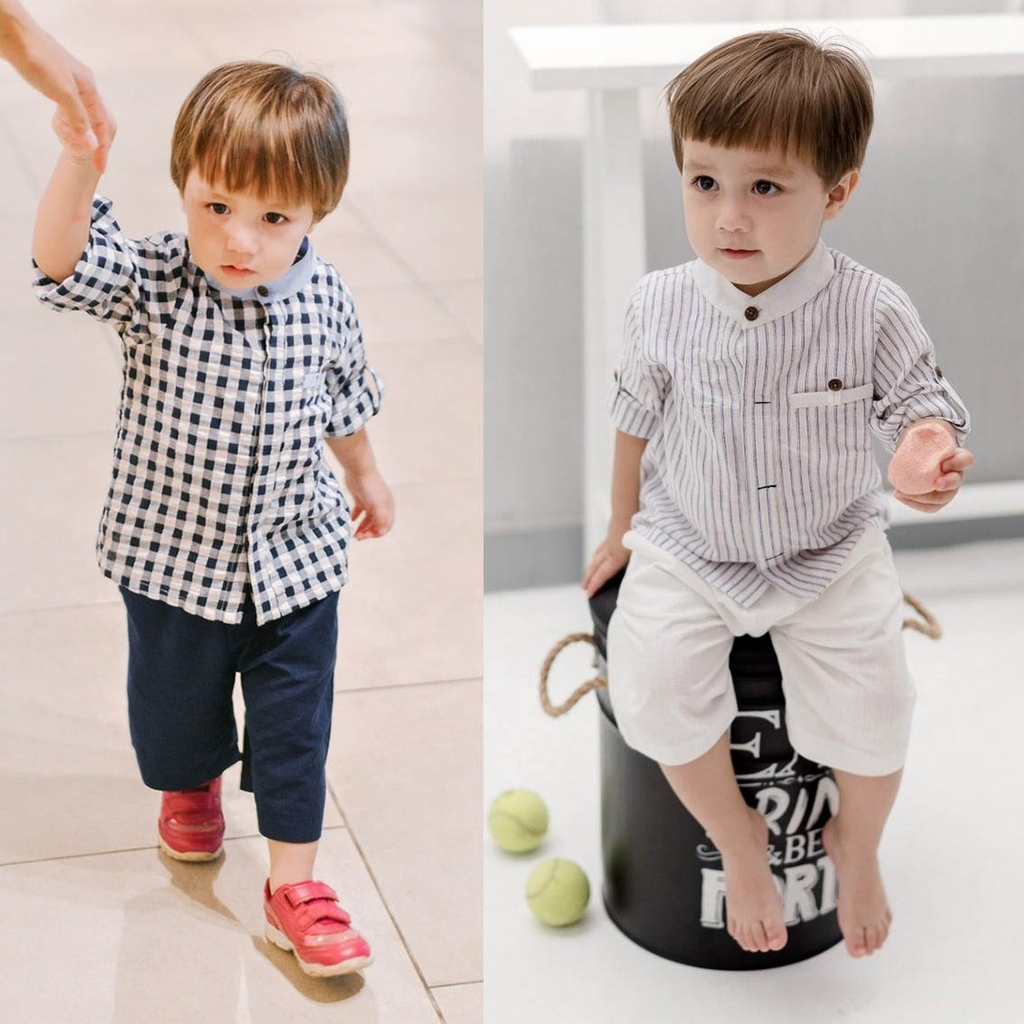 Quần lửng trơn cho bé gái bé trai lưng thun MamLa