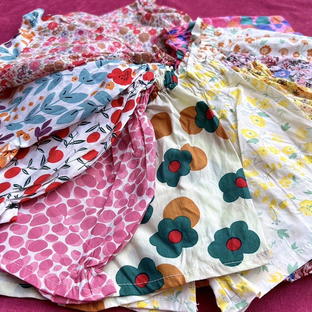 [Size mẹ Nhiều màu] Quần đùi thô cotton nhiều họa tiết cực xinh nhún lai ôm vừa chân mặc thoải mái cho Mẹ và bé gái lớn MamLa