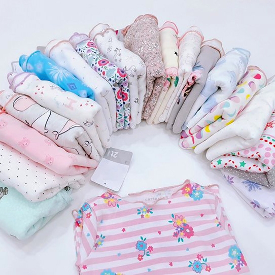 Đồ bộ dài bé gái viền cổ Carter's  mặc nhà mặc ngủ MamLa