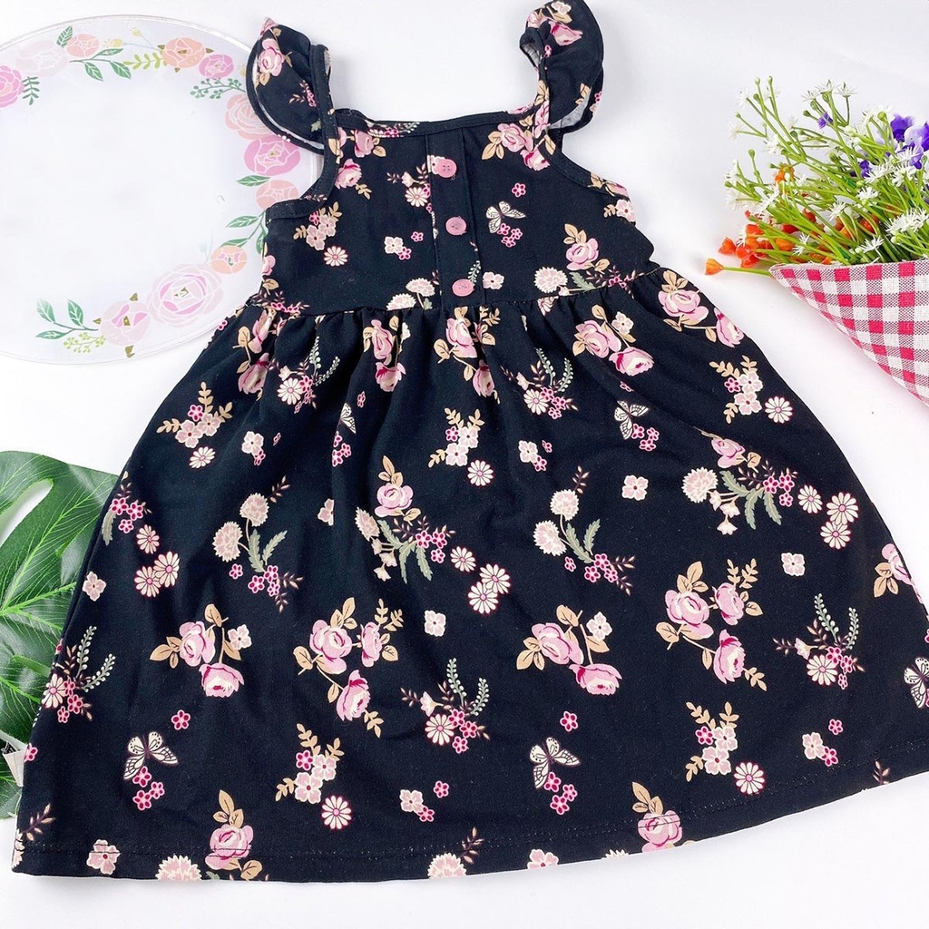 Váy đầm 2 Dây Cánh Tiên Xinh Mát Cho Bé Gái MamLa