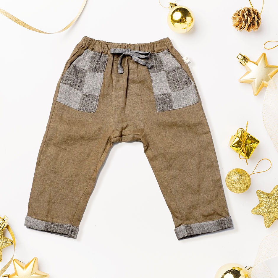 Quần dài Uno túi xẻ cho bé trai bé gái MamLa