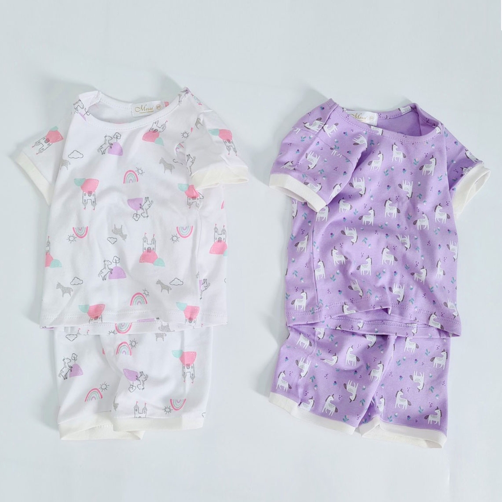 Đồ bộ ngắn tay Messi cotton kiểu xuất Hàn cho bé gái MamLa