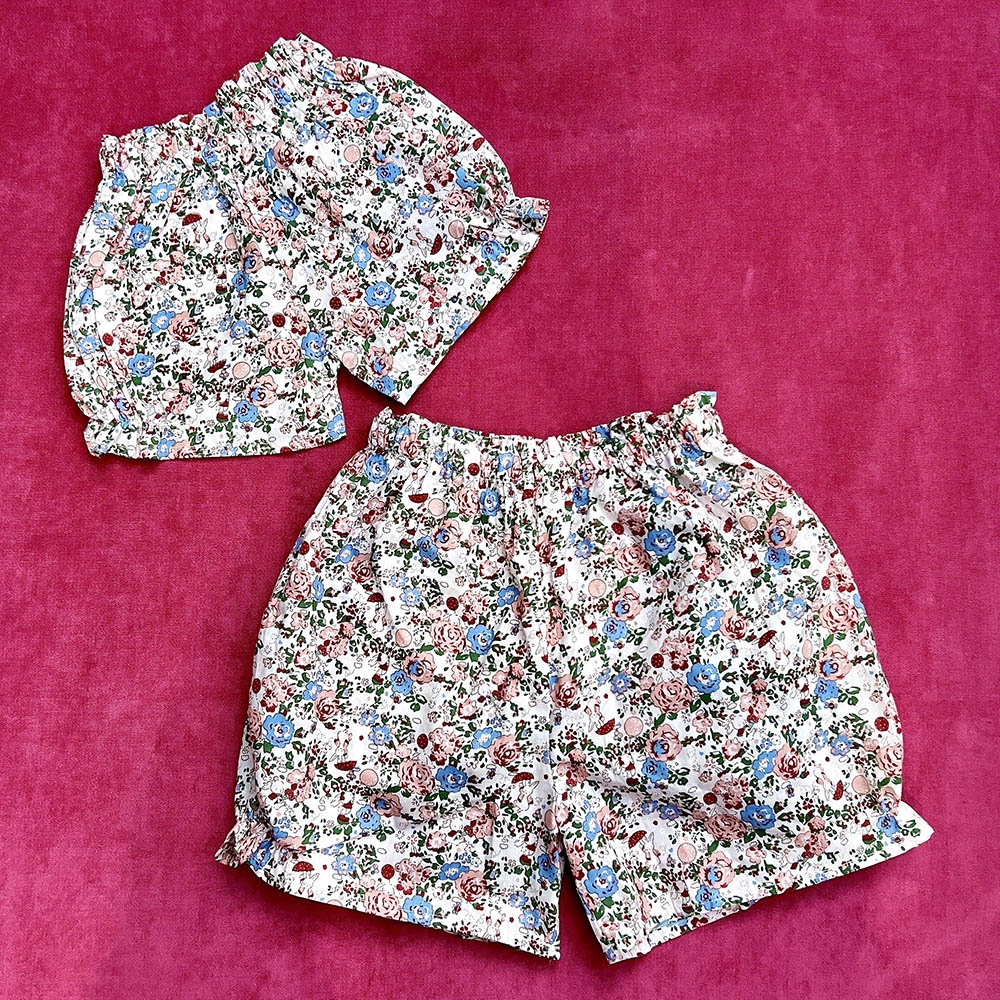 [Size mẹ Nhiều màu] Quần đùi thô cotton nhiều họa tiết cực xinh nhún lai ôm vừa chân mặc thoải mái cho Mẹ và bé gái lớn MamLa