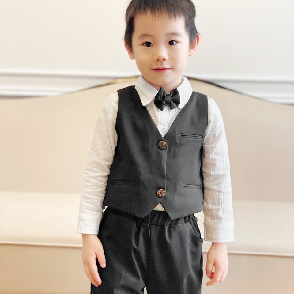 V502 - Set Đồ Vest Bé Trai Phong Cách Hàn Quốc - Màu Xanh Đậm | Đồ Vest Bé  Trai | moby.com.vn