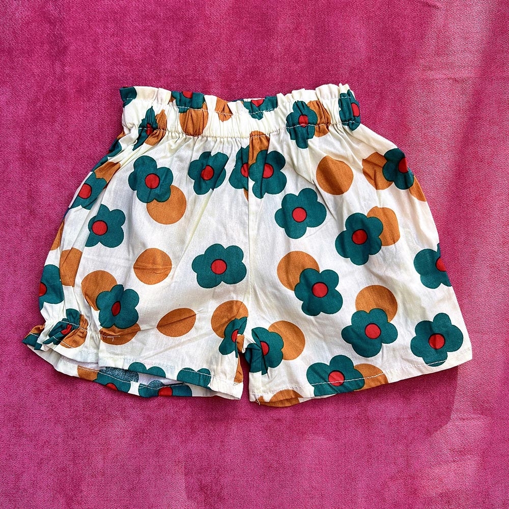 [Size mẹ Nhiều màu] Quần đùi thô cotton nhiều họa tiết cực xinh nhún lai ôm vừa chân mặc thoải mái cho Mẹ và bé gái lớn MamLa
