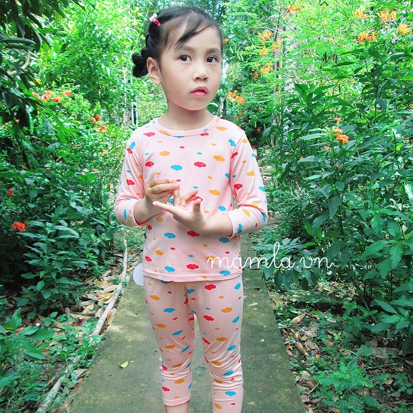 Bộ thun lạnh mặc ngủ K.Woo cho Bé gái và Bé trai MamLa
