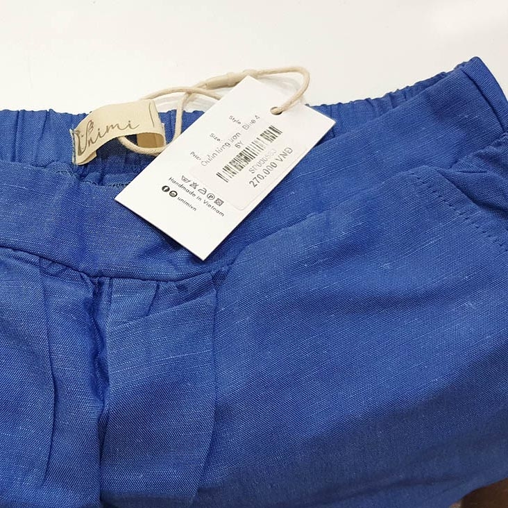 Quần lửng trơn cho bé gái bé trai lưng thun MamLa