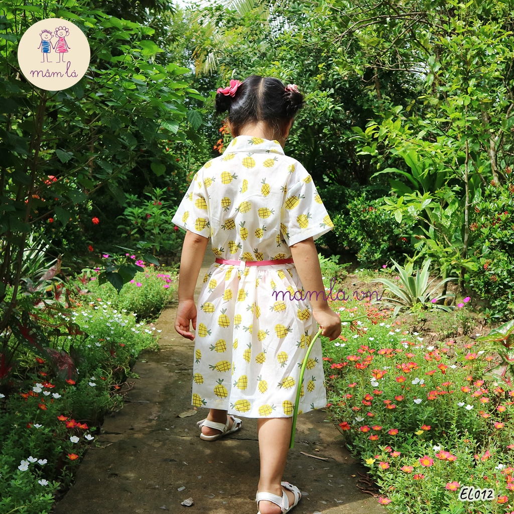 Váy đầm bé gái đầm sơ mi xuất Nhật Elfindoll MamLa
