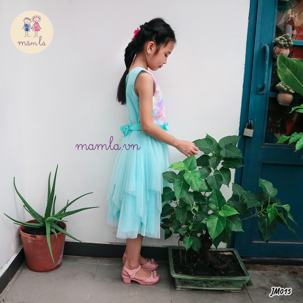 Váy đầm bé gái đầm voan sát nách Jona Michelle nhiều lớp dày dặn và vải nhẹ MamLa