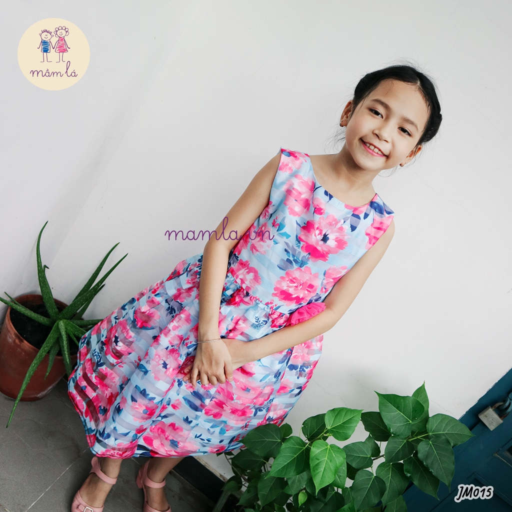 Váy đầm bé gái đầm voan sát nách Jona Michelle nhiều lớp dày dặn và vải nhẹ MamLa