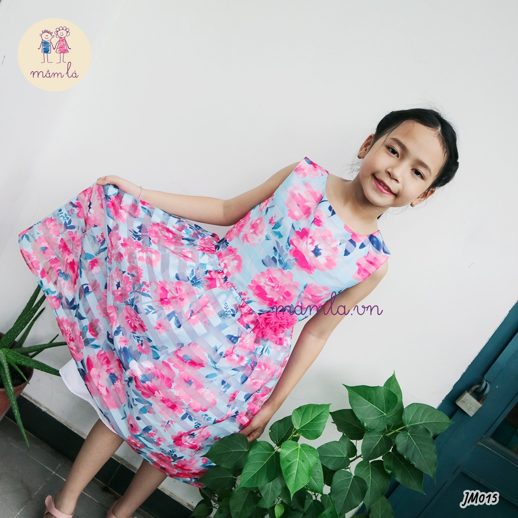 Váy đầm bé gái đầm voan sát nách Jona Michelle nhiều lớp dày dặn và vải nhẹ MamLa