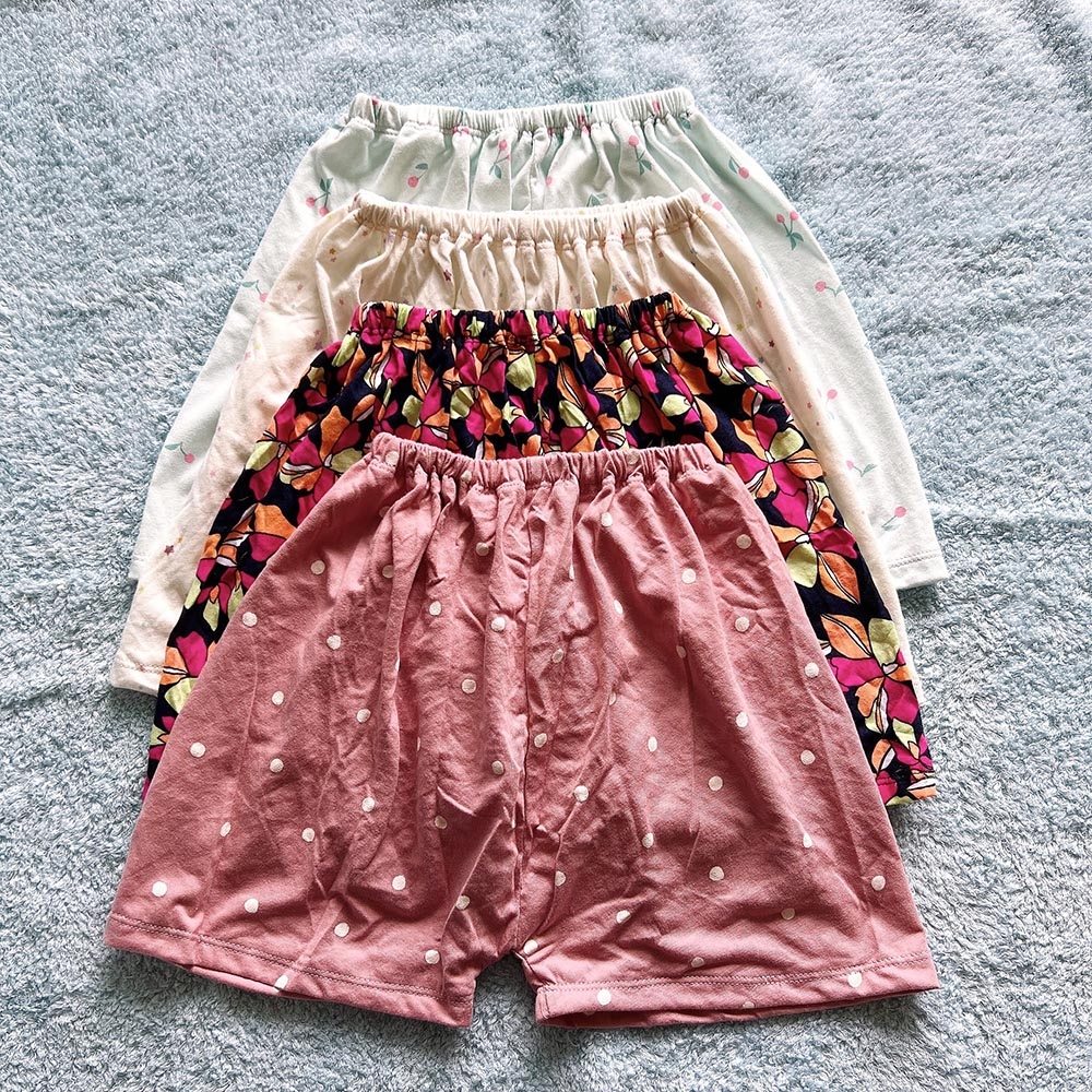 Quần đùi bé trai bé gái thun cotton co giãn nhiều họa tiết ngẫu nhiên MamLa