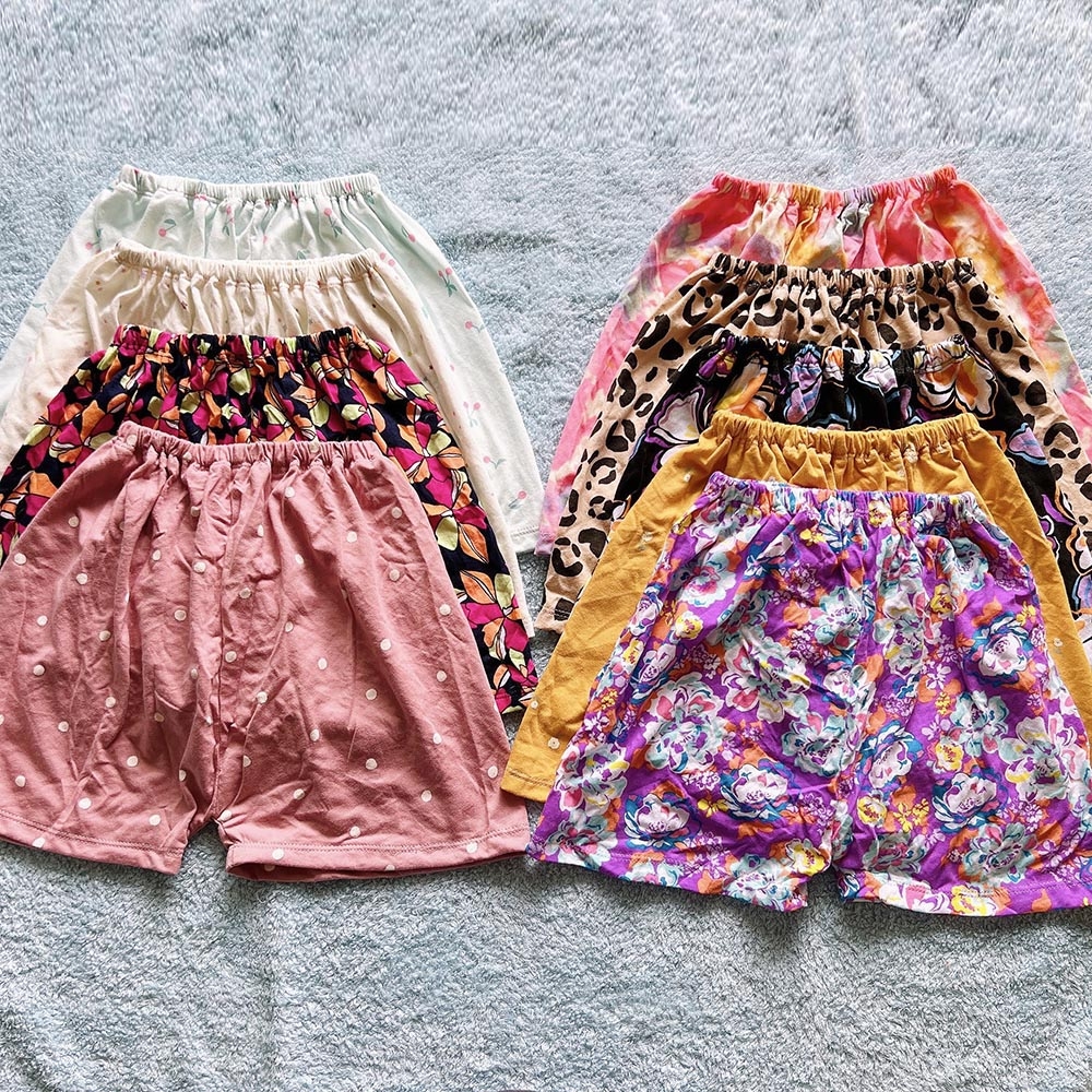 Quần đùi bé trai bé gái thun cotton co giãn nhiều họa tiết ngẫu nhiên MamLa