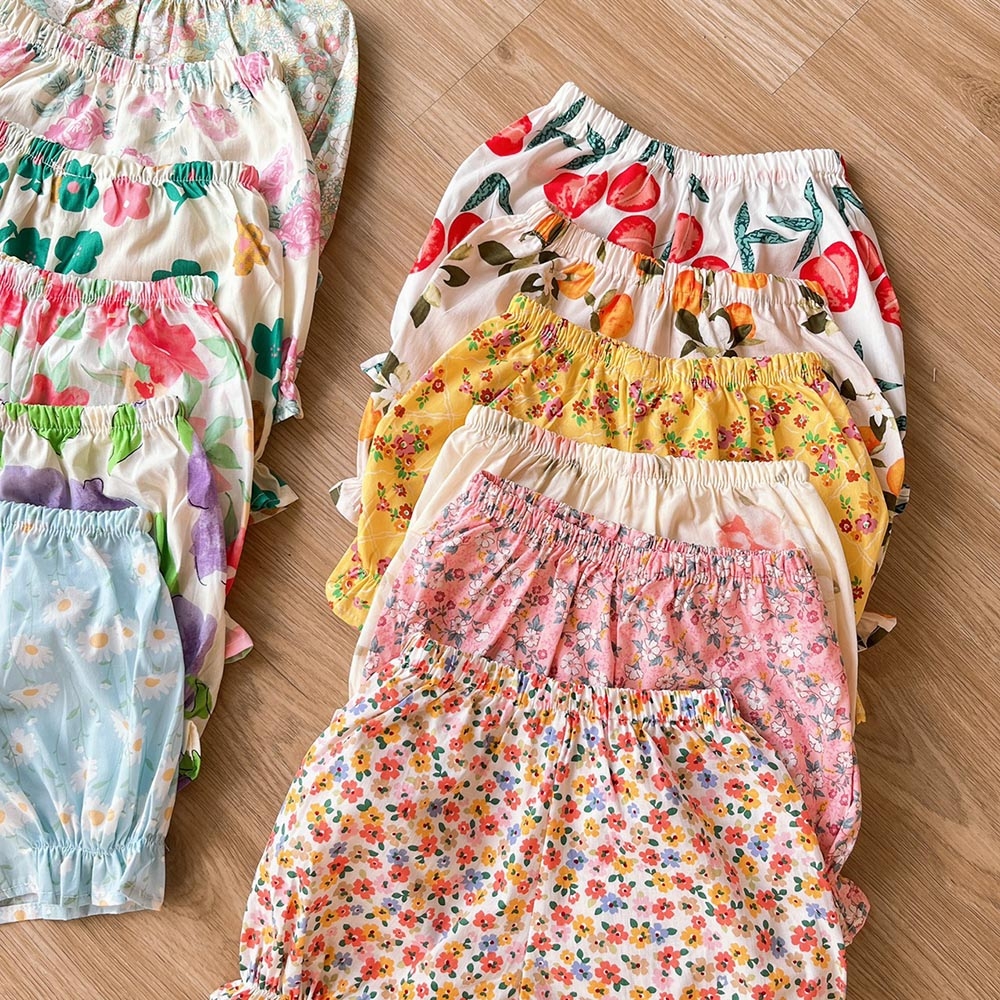 Quần đùi Bé gái nhiều họa tiết màu sắc xinh xắn MamLa