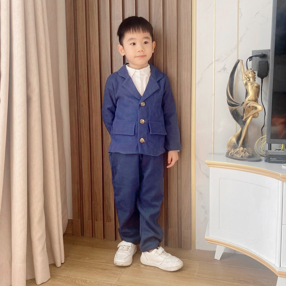 Bộ vest trẻ em bé trai xuất Hàn BV06 giá sỉ, giá bán buôn - Thị Trường Sỉ