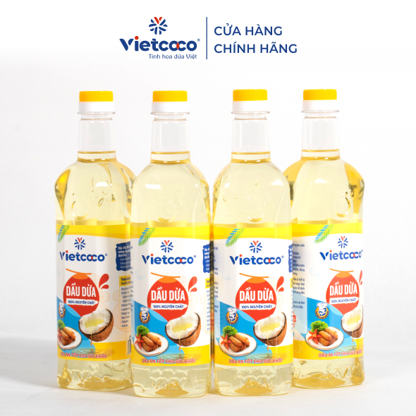 Dầu dừa cooking oil VIETCOCO - chai 1 Lít