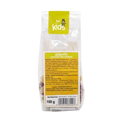 Kẹo dẻo hữu cơ không gelatin Bio Planet 100g