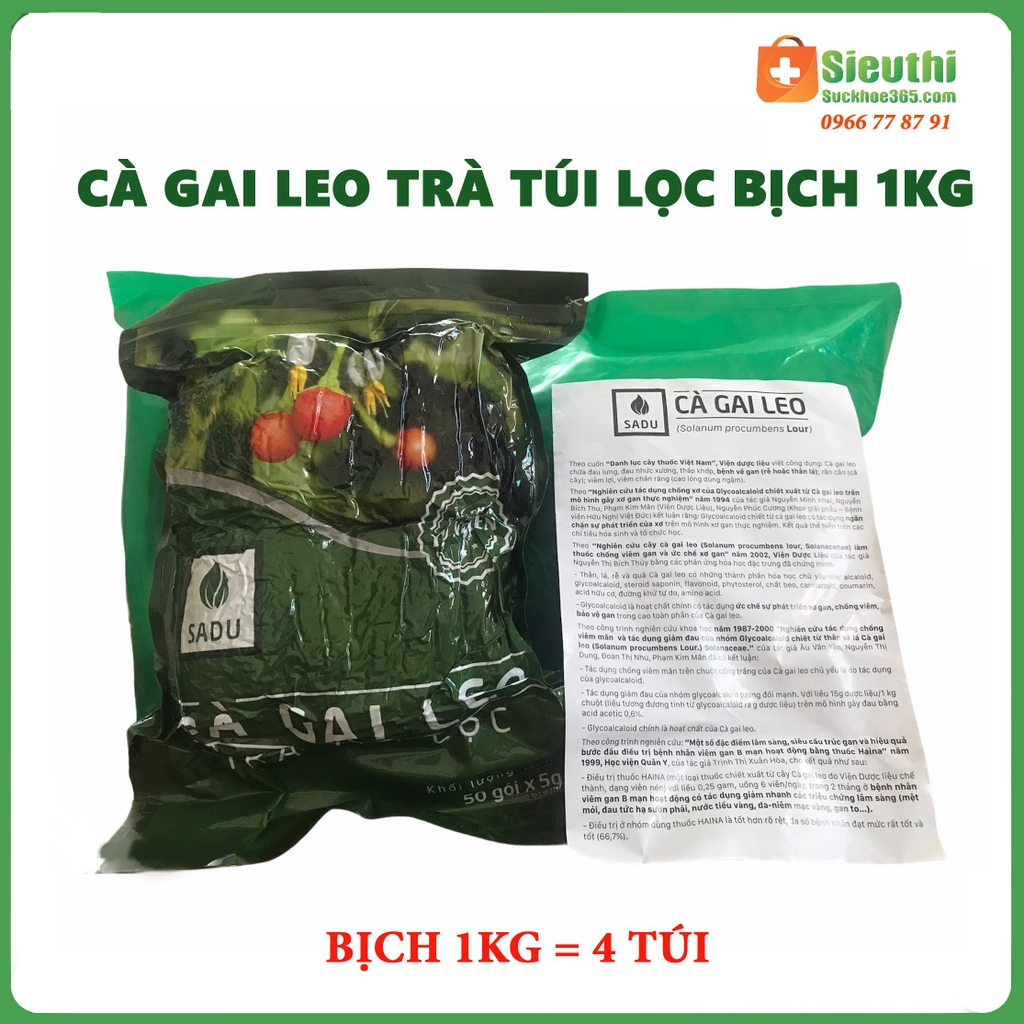 Trà Cà Gai Leo Sadu- Túi Lọc 1kg Trà Cà Gai Leo Sadu- Túi Lọc 1Kg