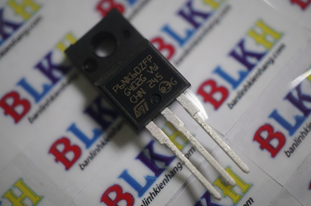 2 IC Mosfet Kênh N STP6NK60 P6NK60ZFP 6A 100V TO-220F chính hãng ST