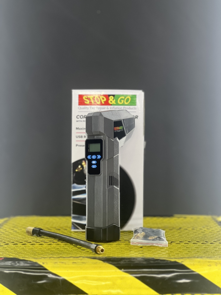 MÁY BƠM LỐP XE STOP &GO CL-RCP (BƠM PIN) Chợ Bảo Hộ - Đồ Phượt & Bảo Hộ ...