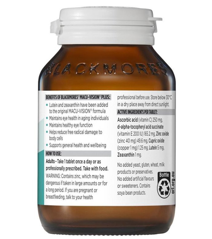 Viên uống bổ mắt tăng cường thị lực - Blackmores Macu Vision | Macu Vision  Plus | Lutein Defence | CHEMISTHOUSE AUS - THẾ GIỚI HÀNG ÚC