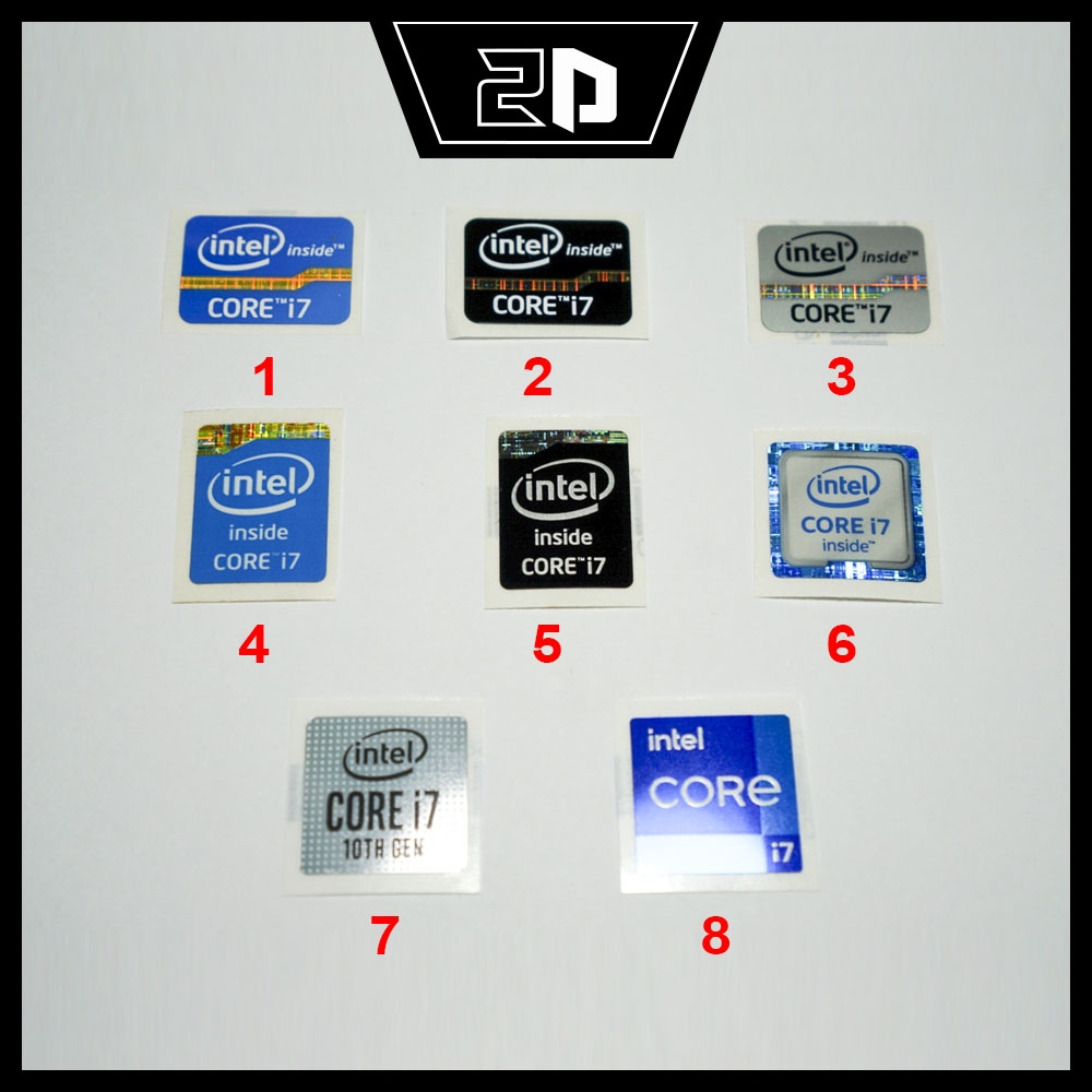 thumbnail image 2 of Silver Core I7 10th Gen Sticker / Decal - Skylake Logo - 18mm X 18mm (1 PC) 2 of 6