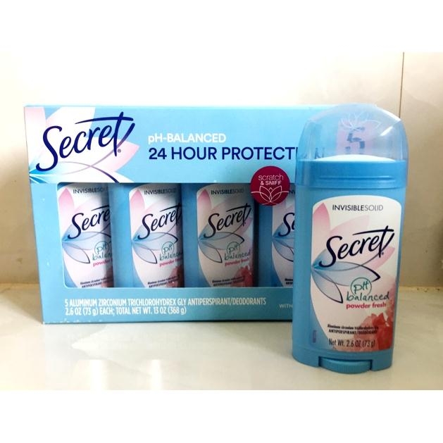 Lăn khử mùi sáp Secret USA 73g