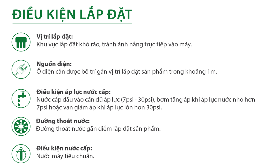 Điều kiện lắp đặt của Z7