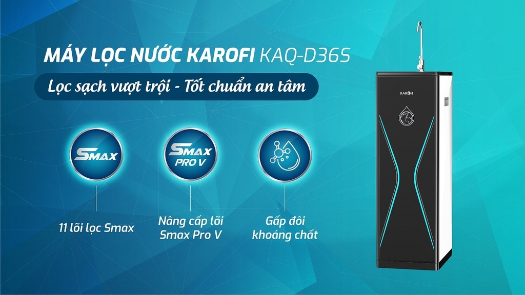 Tính năng nổi bật của máy lọc nước RO Karofi KAQ-D36S