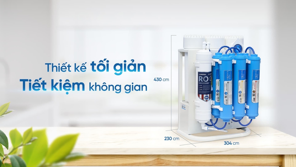 Máy lọc nước RO Karofi KAQ-U16 với thiết kế tiết kiệm không gian