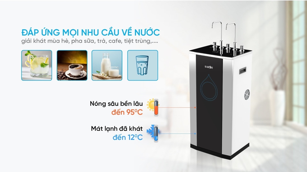 Karofi D50 đáp ứng nhu cầu về nước