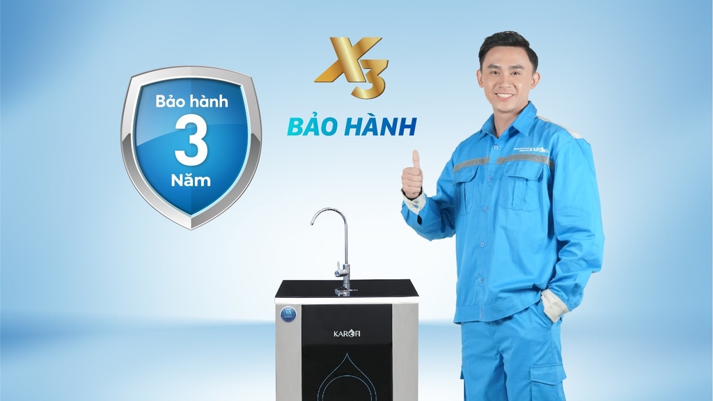 Máy lọc nước RO Karofi ERO110 có thời hạn bảo hành lên đến 36 tháng