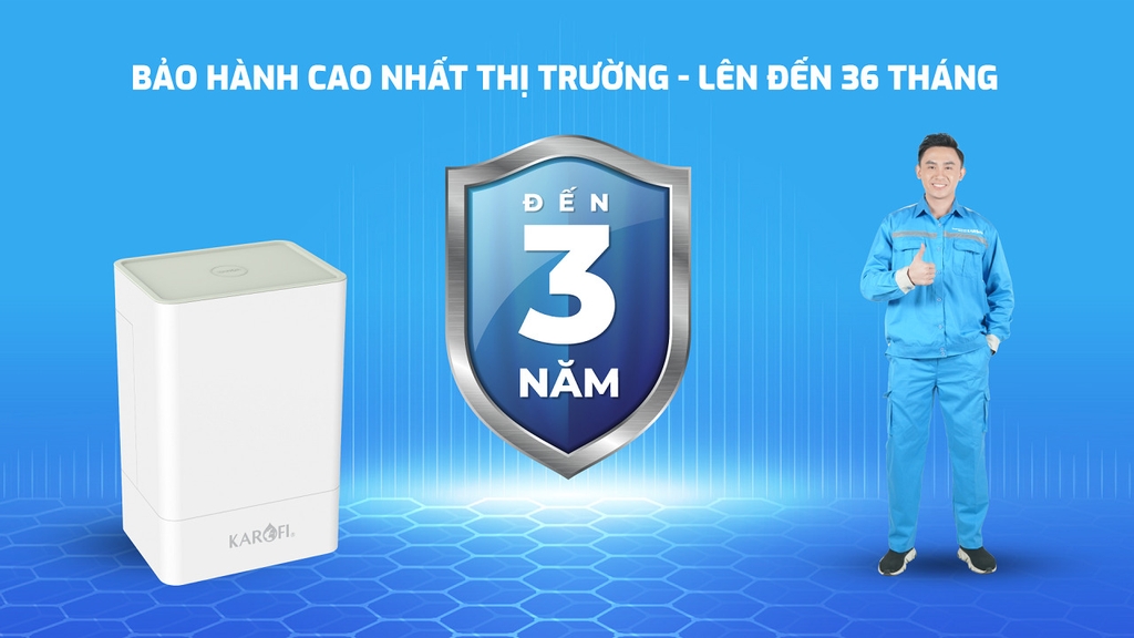 Karofi U65 có chế độ bảo hành lên đến 36 tháng