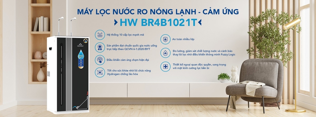 Tính năng nổi bật của máy lọc nước RO nóng lạnh Hòa Phát HWBR4B1021T 