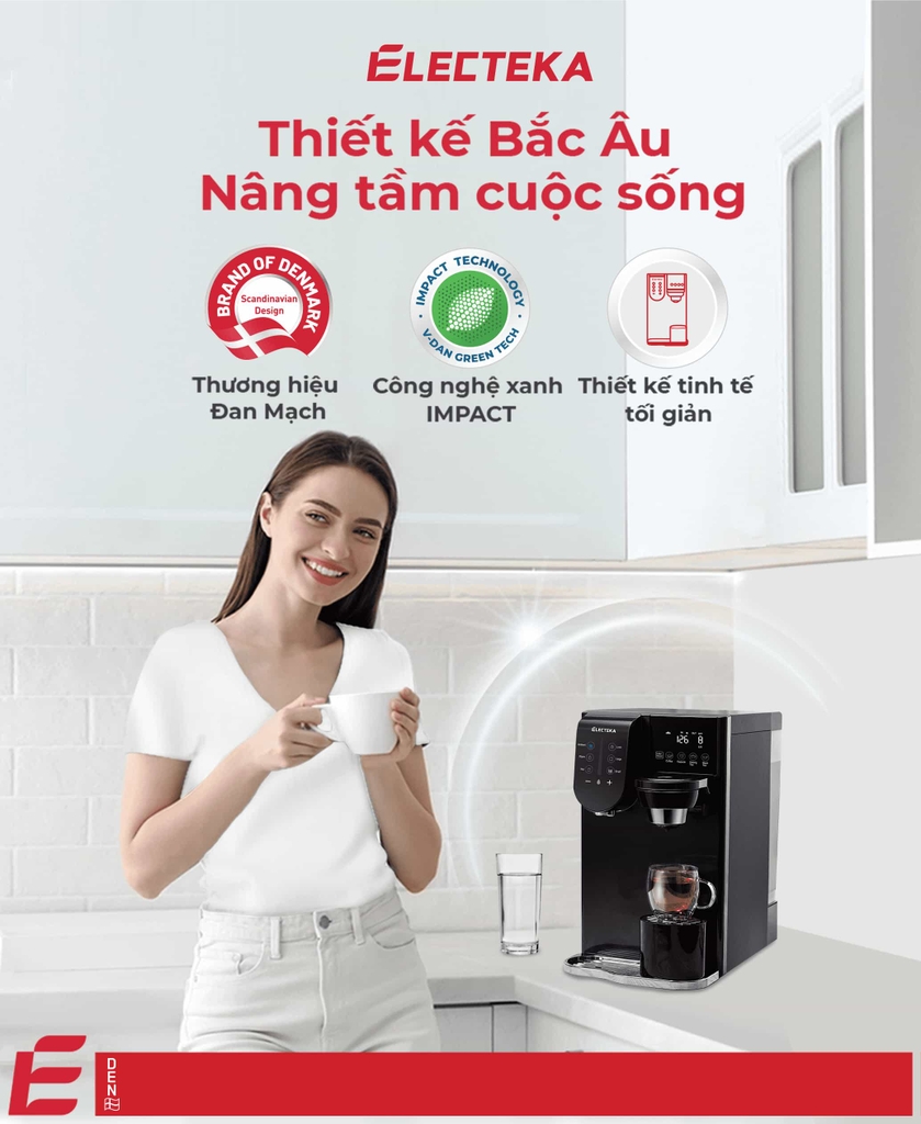 Tính năng nổi bật của máy lọc nước RO nóng nguội Electeka E8B để bàn