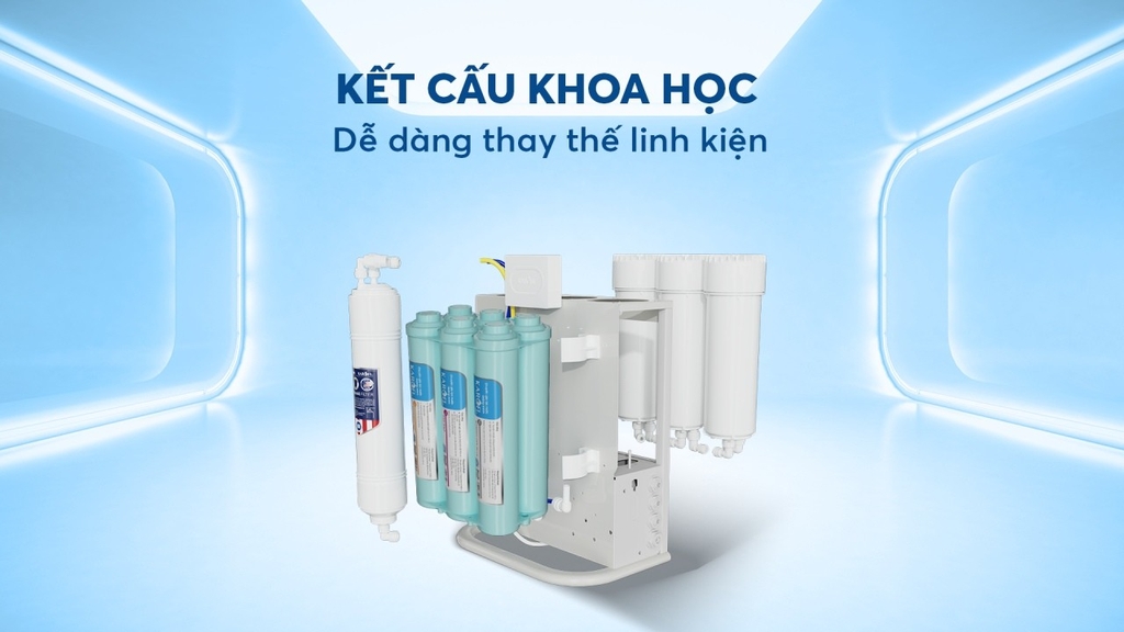 Máy lọc nước RO Karofi KAQ-U96 dễ dàng thay thế linh kiện