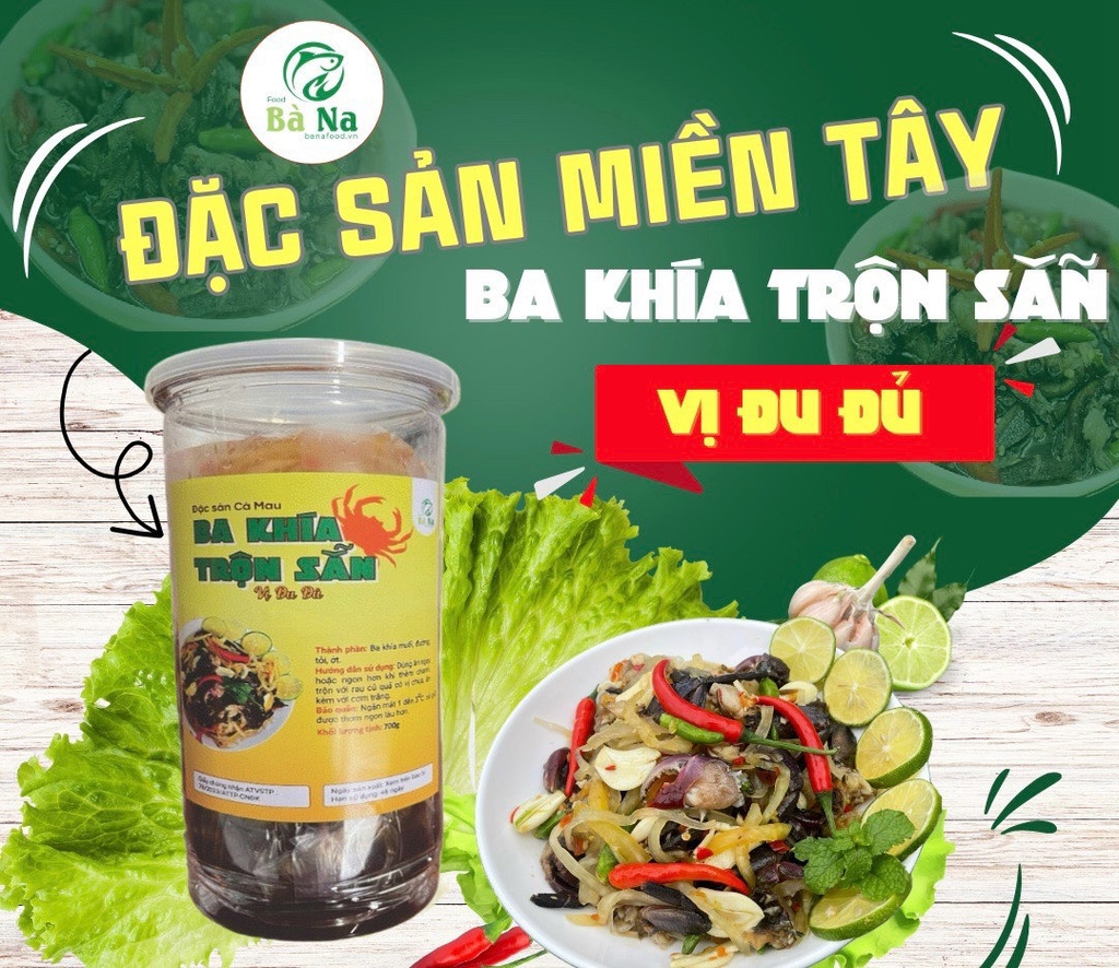 Ba khía trộn sẵn - Vị đu đủ - Hũ 1kg