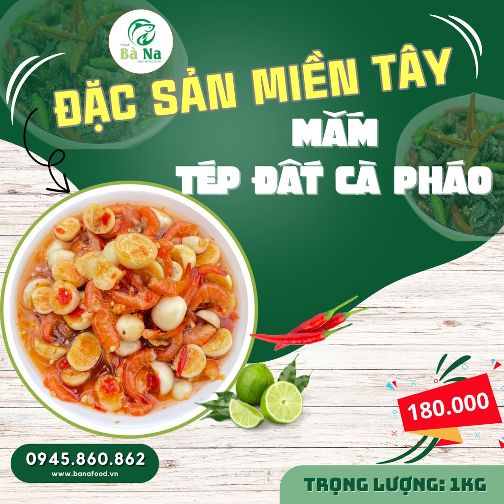 Mắm tép đất trộn cà pháo giòn ngon - Đặc sản Cà Mau