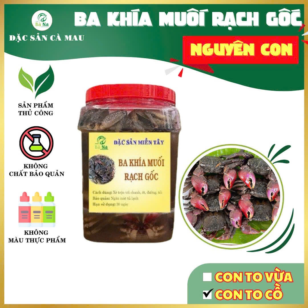 Ba khía muối Rạch Gốc còn nguyên con chưa trộn lựa chắc thịt từng con