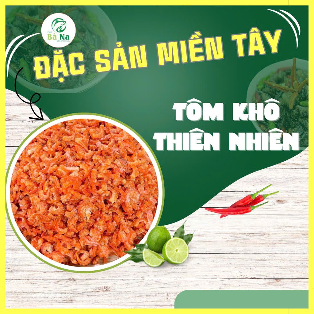 Tôm khô canh thiên nhiên con nhỏ thịt ngọt không mặn không cát - Bà Na Food