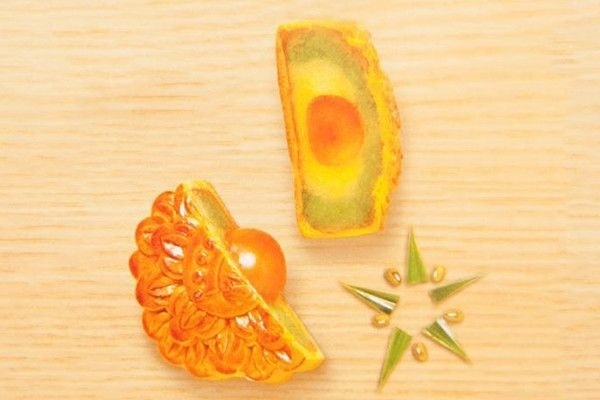 Bánh Trung Thu Kinh Đô Đậu xanh lá dứa 1 trứng 150g