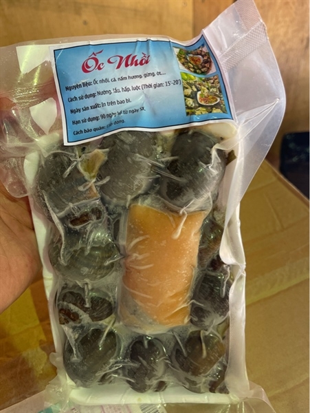 Ốc nhồi thịt hấp sả gừng