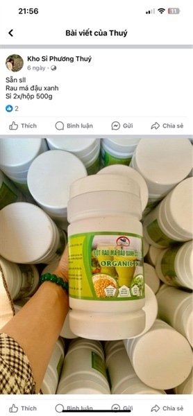 Bột rau má đậu xanh cốt dừa