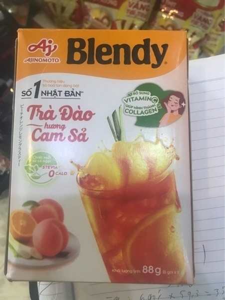 TRÀ ĐÀO CAM XẢ BLENDY AJINOMOTO 88G