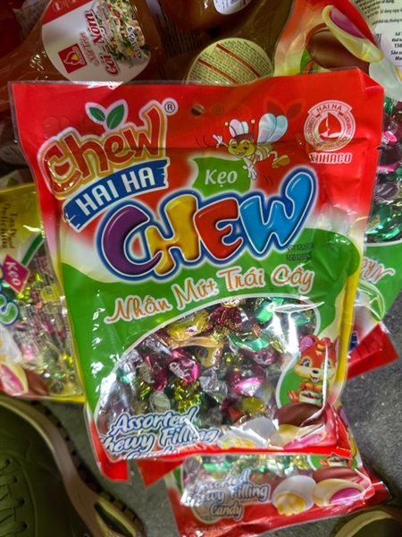 kẹo chew nhân mứt trái cây