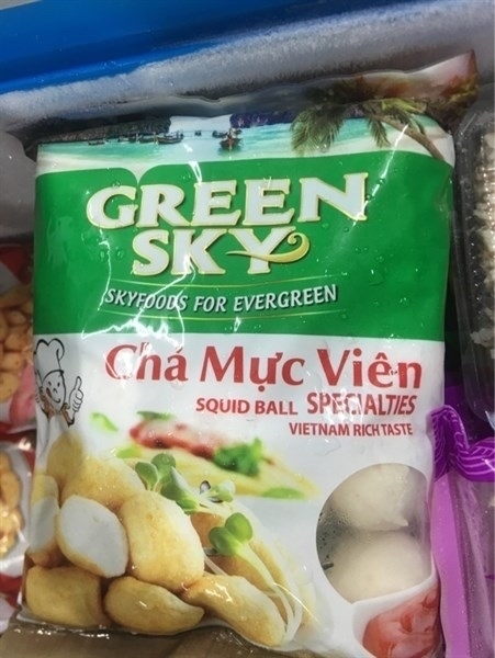 CHẢ MỰC VIÊN GREEN SKY 500G