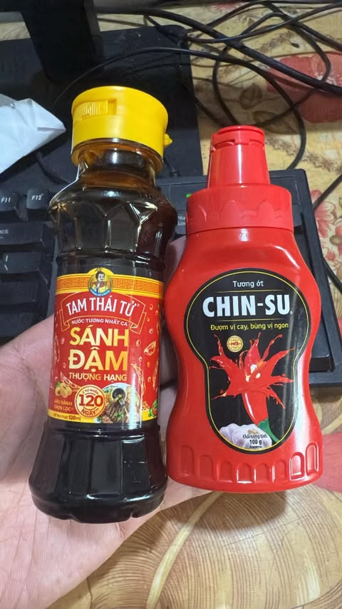 nước tương tam thái tử+ tương ớt chinsu mini